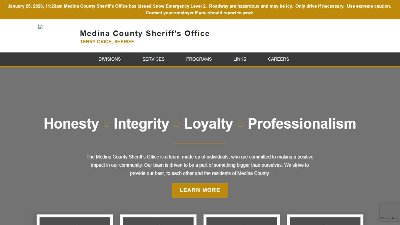 Serving Local Citizens Medina County Sheriff's Office